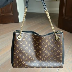 LOUIS VUITTON Surene Handbag Monogram Canvas w Leather MM